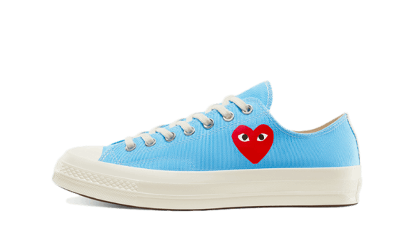 Converse Chuck Taylor All-star 70-talet Oxe Comme Des Garcons Play Ljusblå Restock