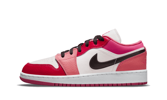 Air Jordan 1 Låg Rosa Röd (gs) Fyll På