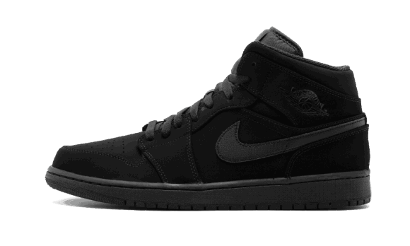 Air Jordan 1 Mid Svart Vit Svart Restock