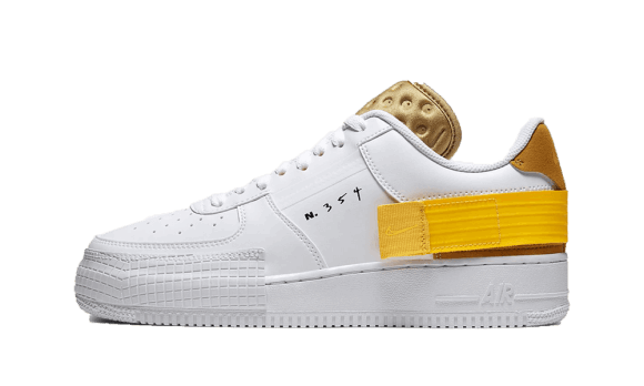 Fyll På Med Nike Air Force 1 Låg Dropp Typ Vitguld Gul