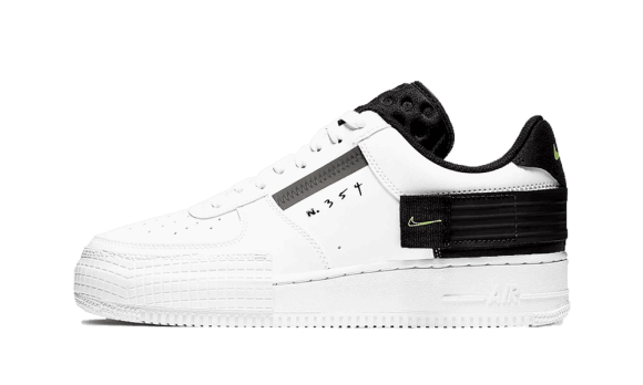 Fyll På Med Nike Air Force 1 Låg Droppe Typ Vit Svart Volt