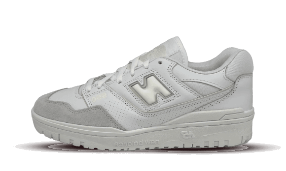 New Balance 550 Vit Vit Grå Restock