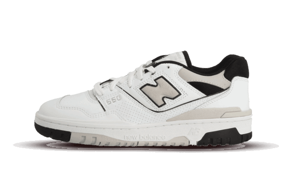 New Balance 550 Vit Svart Grå Restock