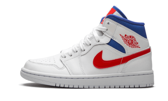Fyll På Med Air Jordan 1 Mellan Vit Röd Royal (w)