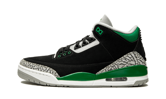 Fyll På Med Air Jordan 3 Tall Grön Cement Grå