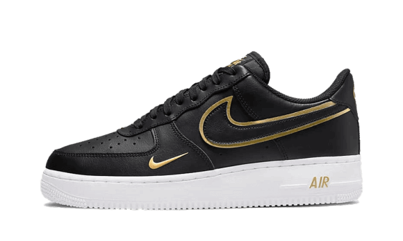 Fyll På Med Nike Air Force 1 Låg 07 Svart Metallic Guld