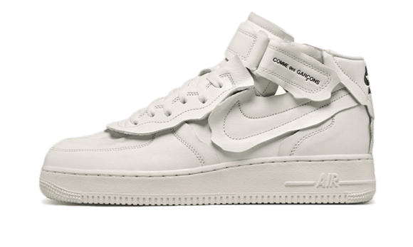 Fyll På Med Nike Air Force 1 Mid Comme Des Garcons Vit
