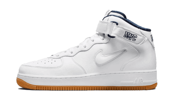 Fyll På Med Nike Air Force 1 Mid Qs Jewel Nyc Vit Midnatt Marin