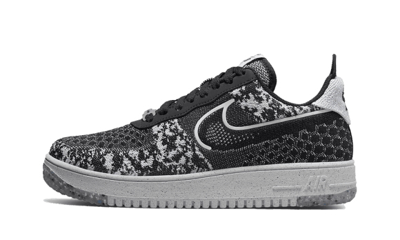 Fyll På Med Nike Air Force 1 Låg Krater Flyknit Svart Vit Melange